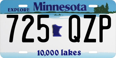 MN license plate 725QZP