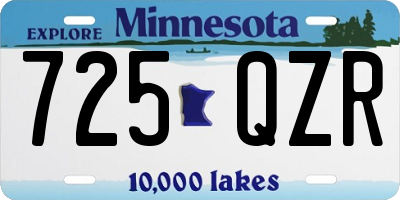 MN license plate 725QZR