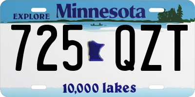 MN license plate 725QZT