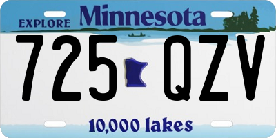 MN license plate 725QZV