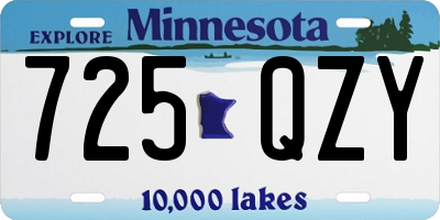 MN license plate 725QZY