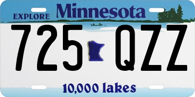 MN license plate 725QZZ