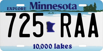 MN license plate 725RAA