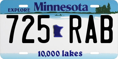 MN license plate 725RAB