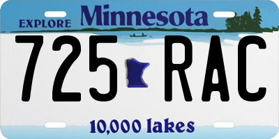 MN license plate 725RAC