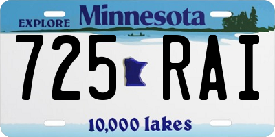 MN license plate 725RAI