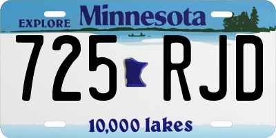 MN license plate 725RJD