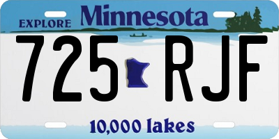 MN license plate 725RJF