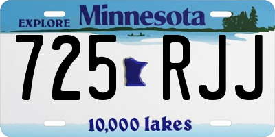 MN license plate 725RJJ