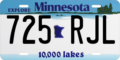 MN license plate 725RJL
