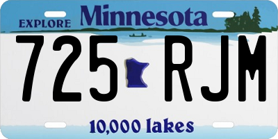 MN license plate 725RJM