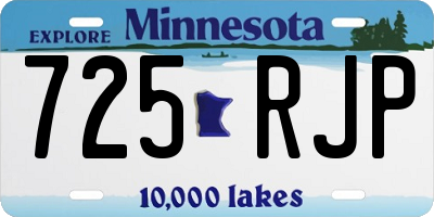 MN license plate 725RJP