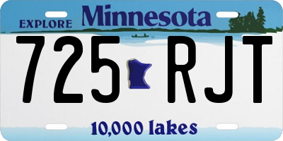 MN license plate 725RJT