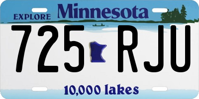 MN license plate 725RJU