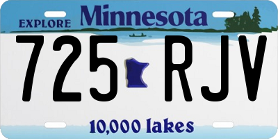 MN license plate 725RJV
