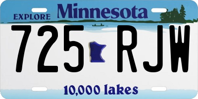 MN license plate 725RJW