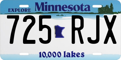 MN license plate 725RJX