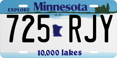 MN license plate 725RJY