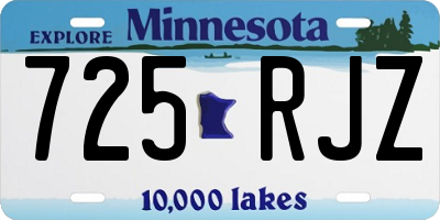 MN license plate 725RJZ