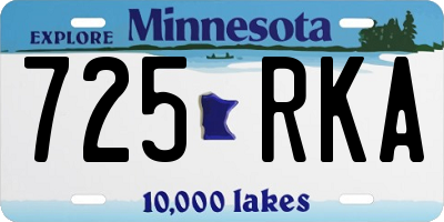 MN license plate 725RKA