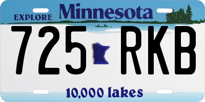 MN license plate 725RKB