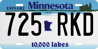 MN license plate 725RKD