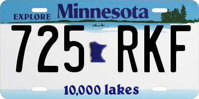 MN license plate 725RKF