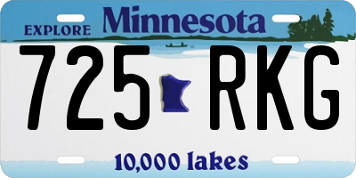 MN license plate 725RKG