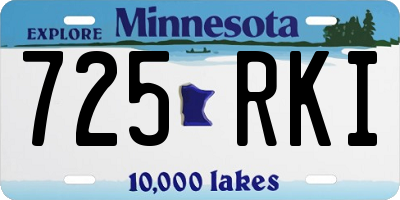 MN license plate 725RKI