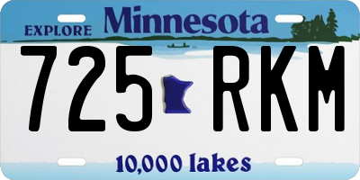 MN license plate 725RKM