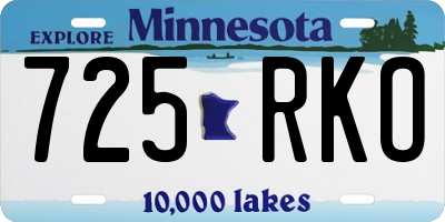 MN license plate 725RKO