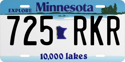 MN license plate 725RKR