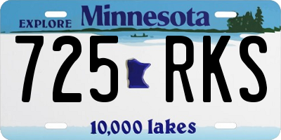 MN license plate 725RKS