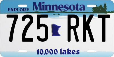 MN license plate 725RKT