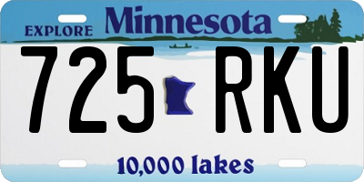 MN license plate 725RKU