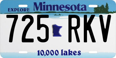 MN license plate 725RKV