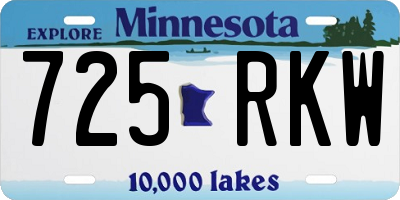 MN license plate 725RKW