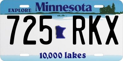 MN license plate 725RKX