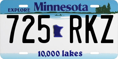 MN license plate 725RKZ