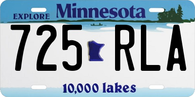 MN license plate 725RLA