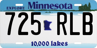 MN license plate 725RLB