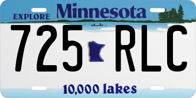MN license plate 725RLC