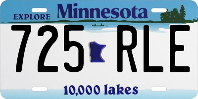 MN license plate 725RLE