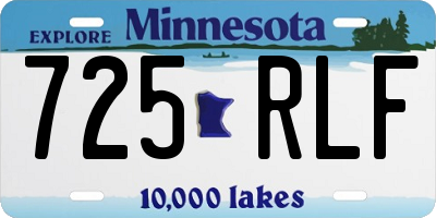 MN license plate 725RLF