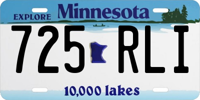 MN license plate 725RLI