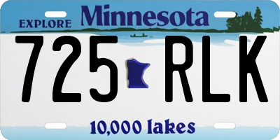 MN license plate 725RLK