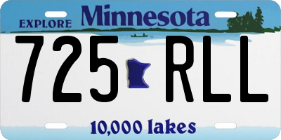 MN license plate 725RLL