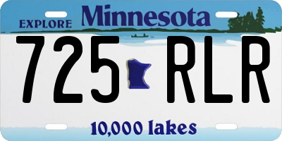 MN license plate 725RLR