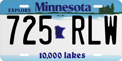 MN license plate 725RLW