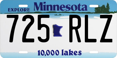 MN license plate 725RLZ